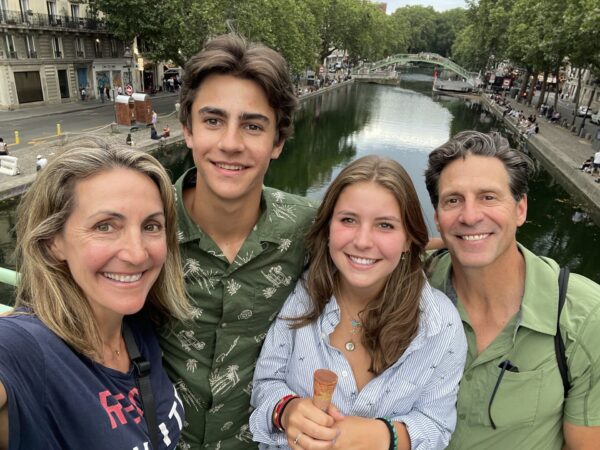 Summer and her husband, Olympic skier Erik Schlopy, and their kids, Skye and Spider, had fun in Paris (and stayed sun-protected) during the 2024 Olympics. 